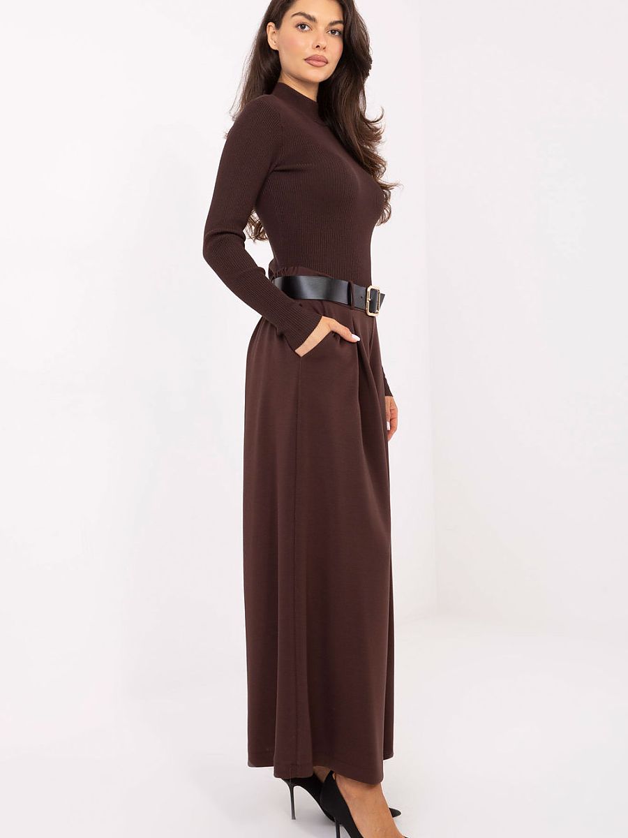 High-Waist Palazzo Trousers with Belt – Elegant Wide Leg Pants-1