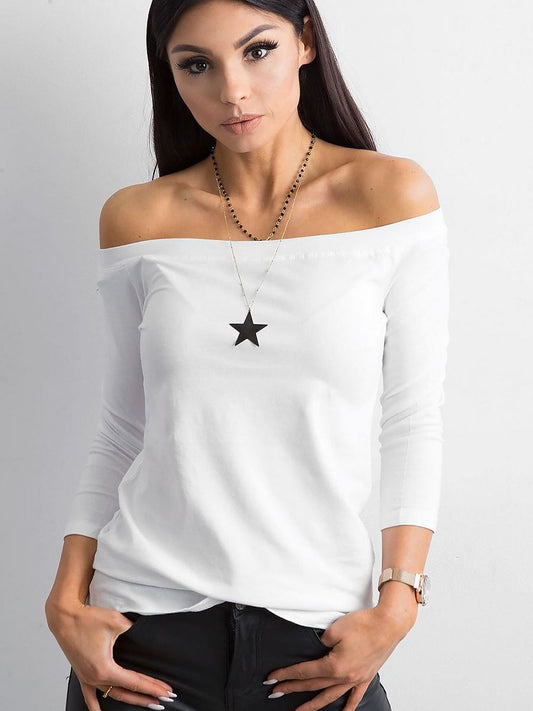 Classic White Off-Shoulder Top – Elegant Women’s Blouse-0