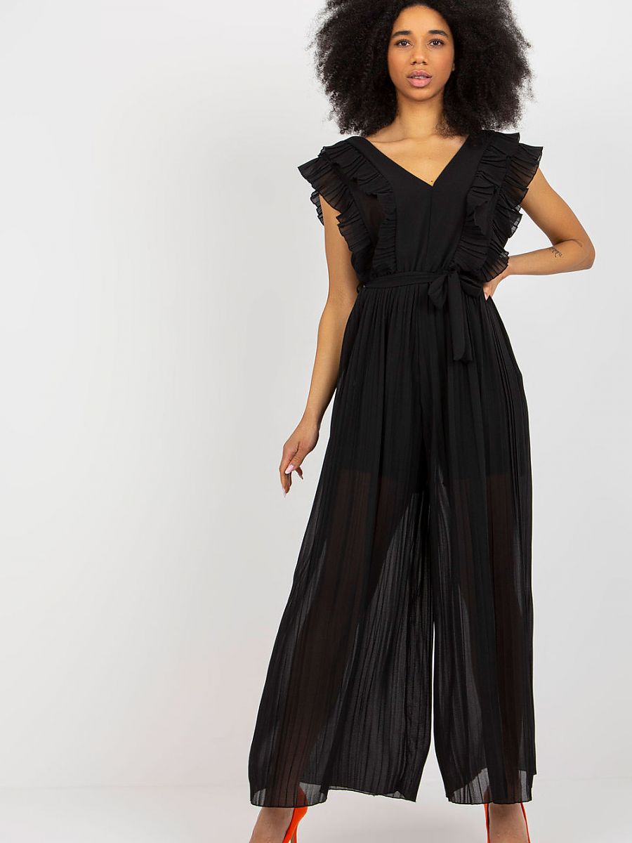 Midnight Elegance Wide-Leg Jumpsuit – Chic Women’s Outfit-0