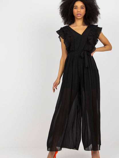 Midnight Elegance Wide-Leg Jumpsuit – Chic Women’s Outfit-0