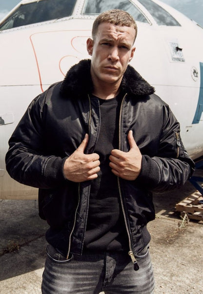 MA-2 Bomber Jacket with Faux Fur Collar