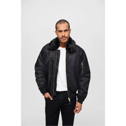 MA-2 Bomber Jacket with Faux Fur Collar