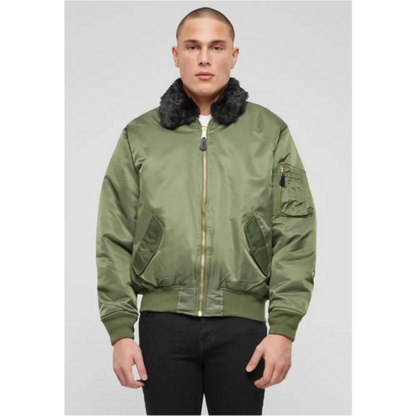 MA-2 Bomber Jacket with Faux Fur Collar